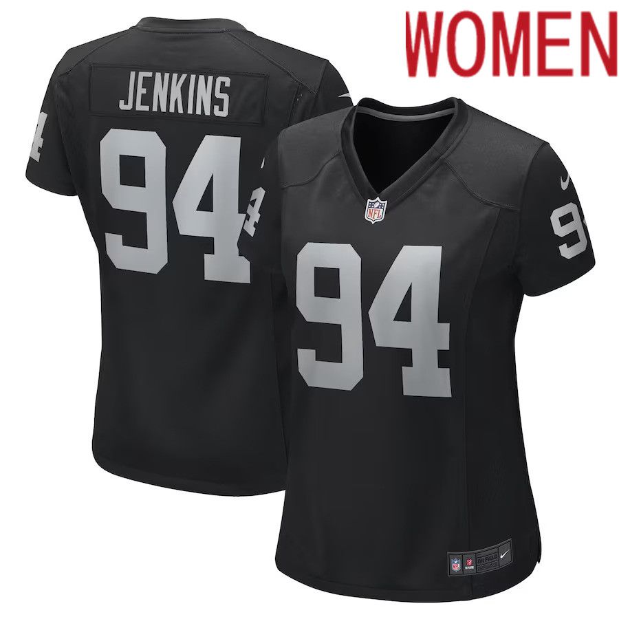 Women Las Vegas Raiders #94 Jordan Jenkins Nike Black Game Player NFL Jersey
